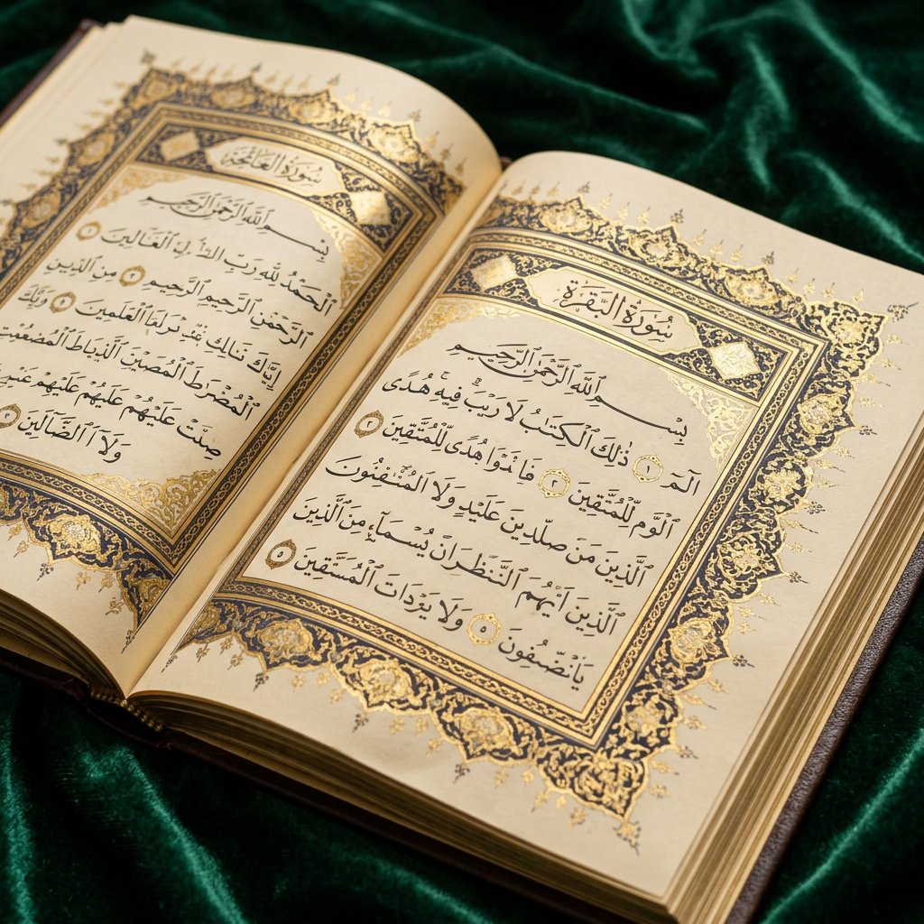 Deluxe Velvet Quran Cover with Stand